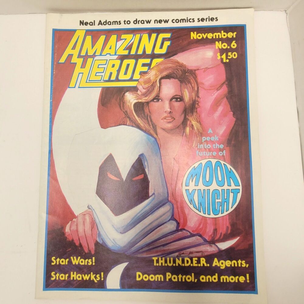 Vintage Amazing Heroes Issue #6 1981 Fantagraphics Moon Knight
